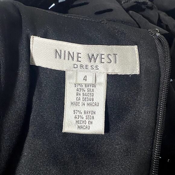 Nine West Silk Velvet Beaded Gothic Whimsygoth Dark Fairy Dress - Picture 11 of 13